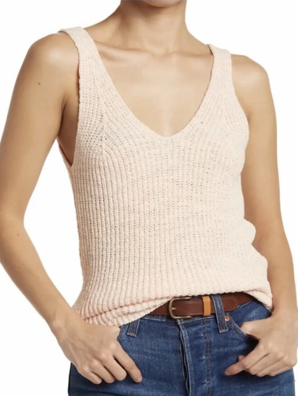 Madewell Monterey Sweater Tank Top Peach Orange Size 3X